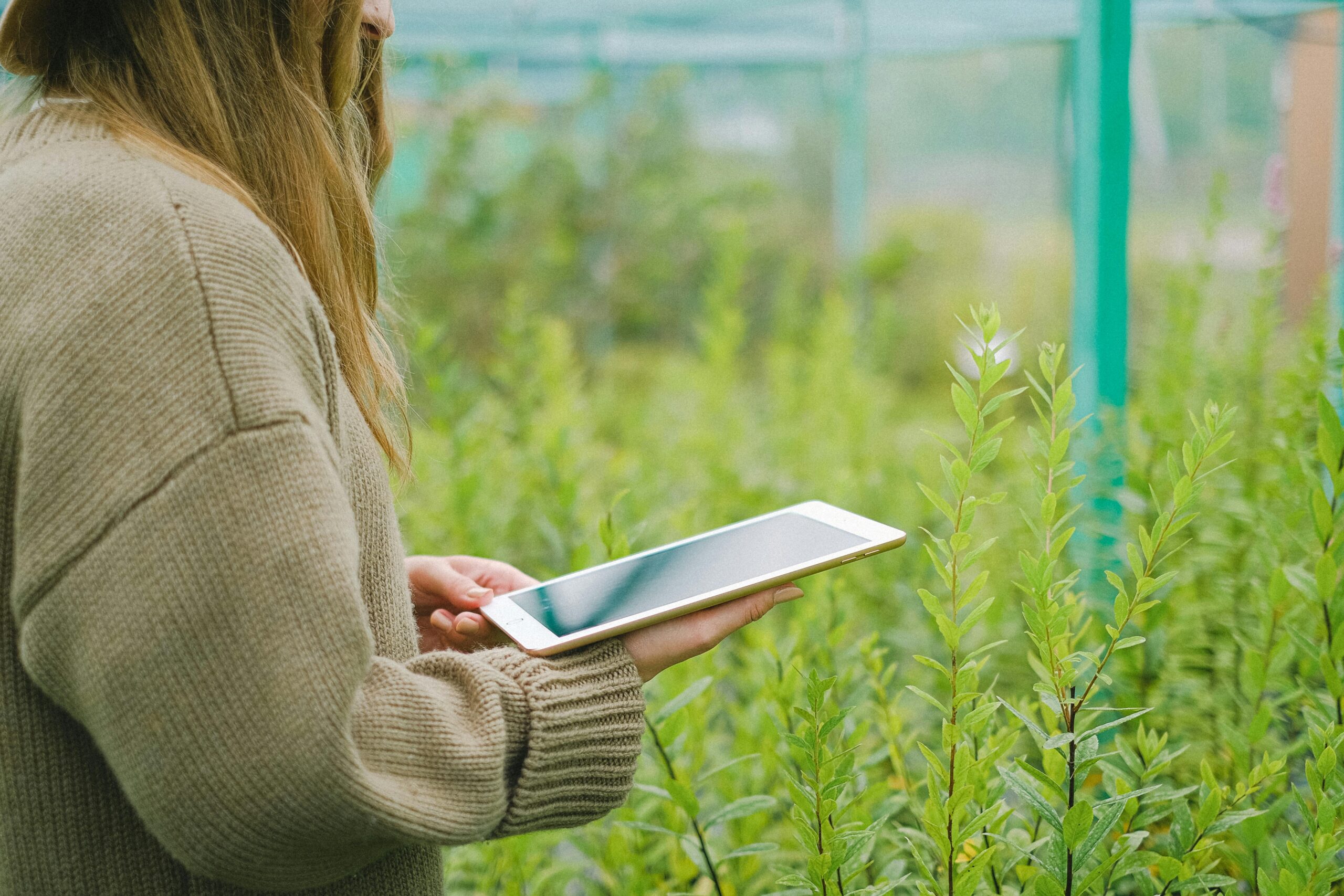 Photo by Anna Shvets: https://www.pexels.com/photo/female-gardener-using-tablet-for-work-in-greenhouse-5230960/